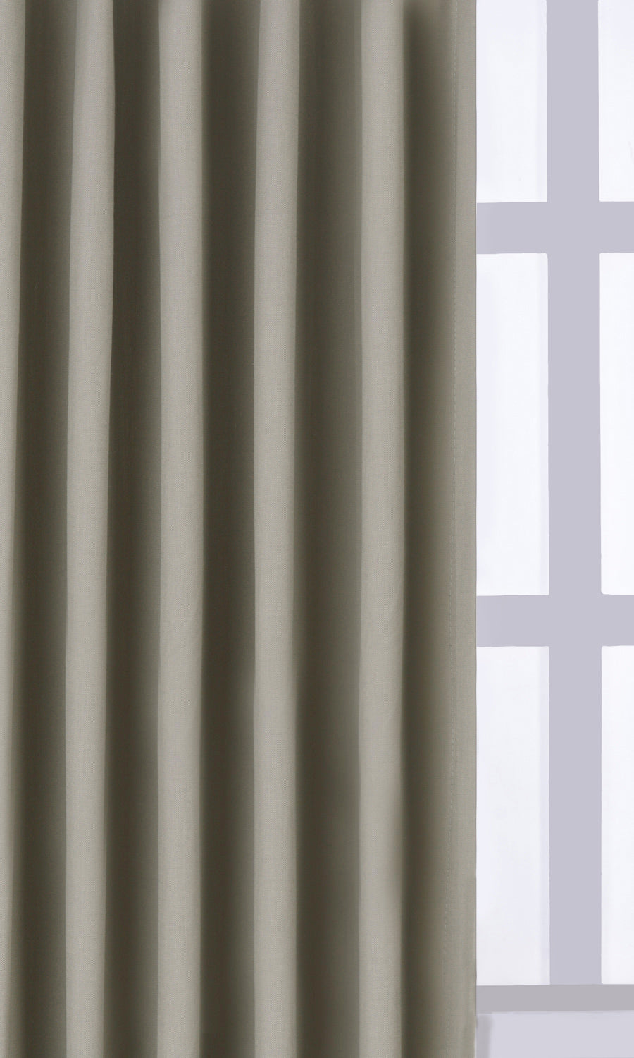 Poly-Cotton Fabric By the Yard for Curtains & Drapes (Grey)
