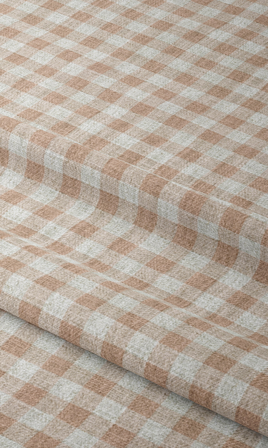 Check Patterned Window Treatments Fabric Sample (Blush Pink/ White)