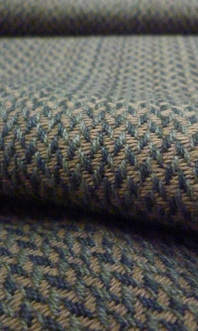 Cotton Roman Shades (Blue/ Brown)