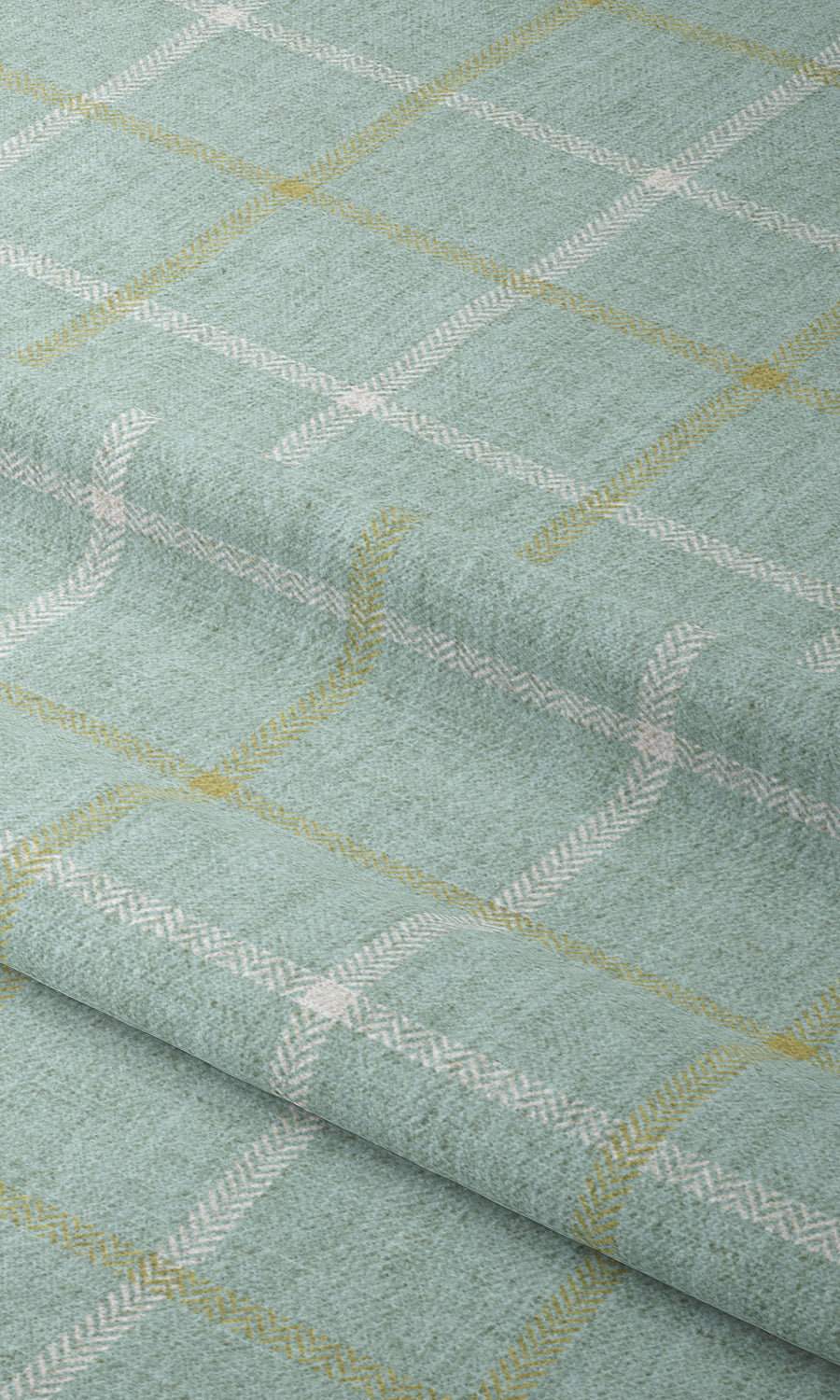 Check Patterned Home Textile Fabric Material By the Yard (Aqua Blue)