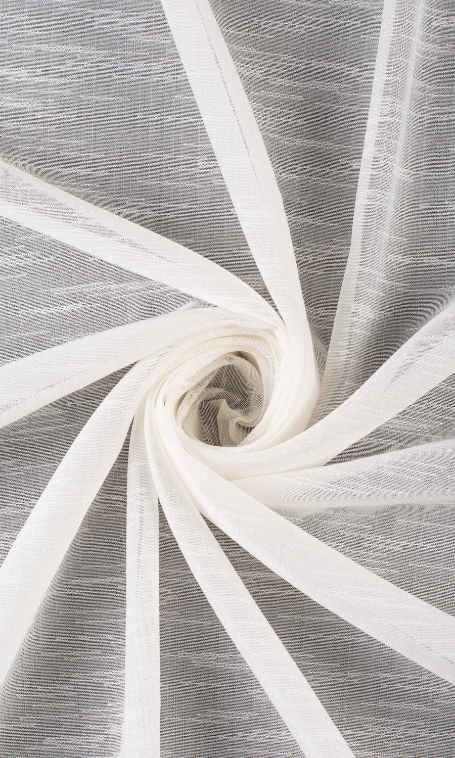Textured Sheer Fabric Material By the Yard (White)