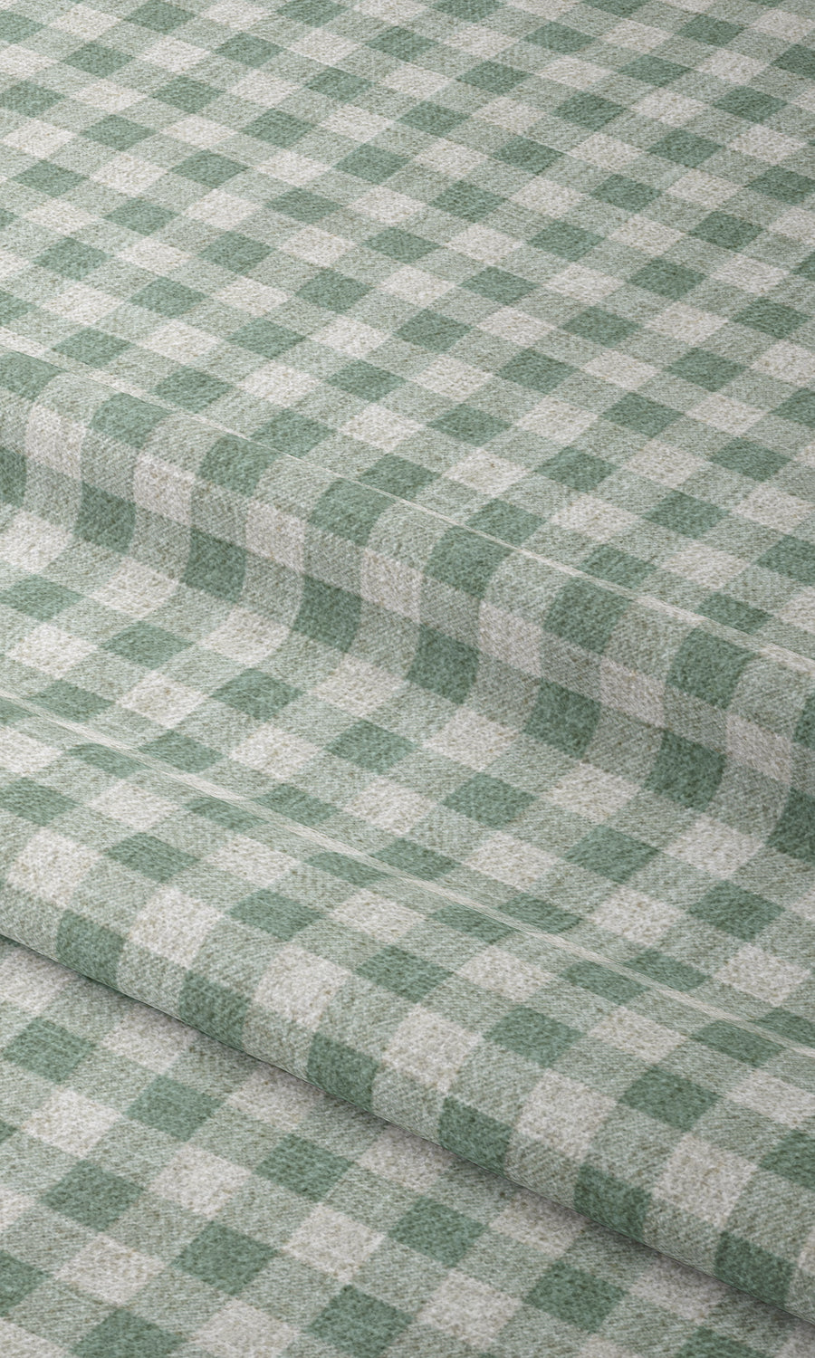 Checkered Window Treatments Fabric By the Yard (Duck Egg Blue/ White)