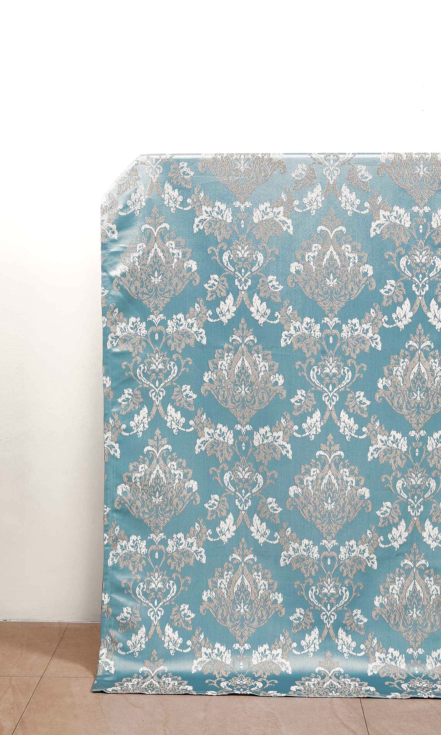 Fleur De Lis Patterned Home Décor Fabric By the Yard (Blue)