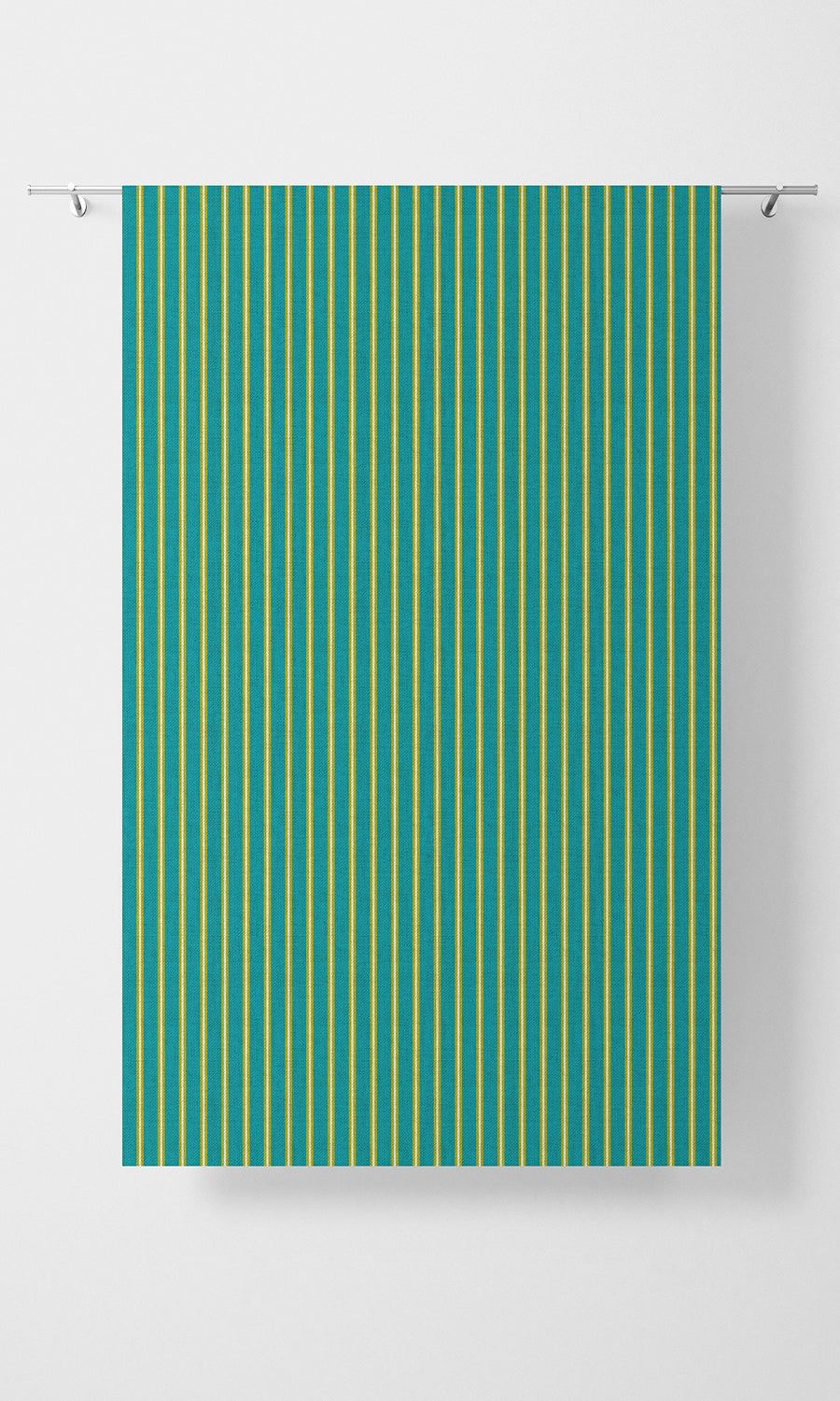 Striped Print Fabric Material By the Yard (Blue/ Green)
