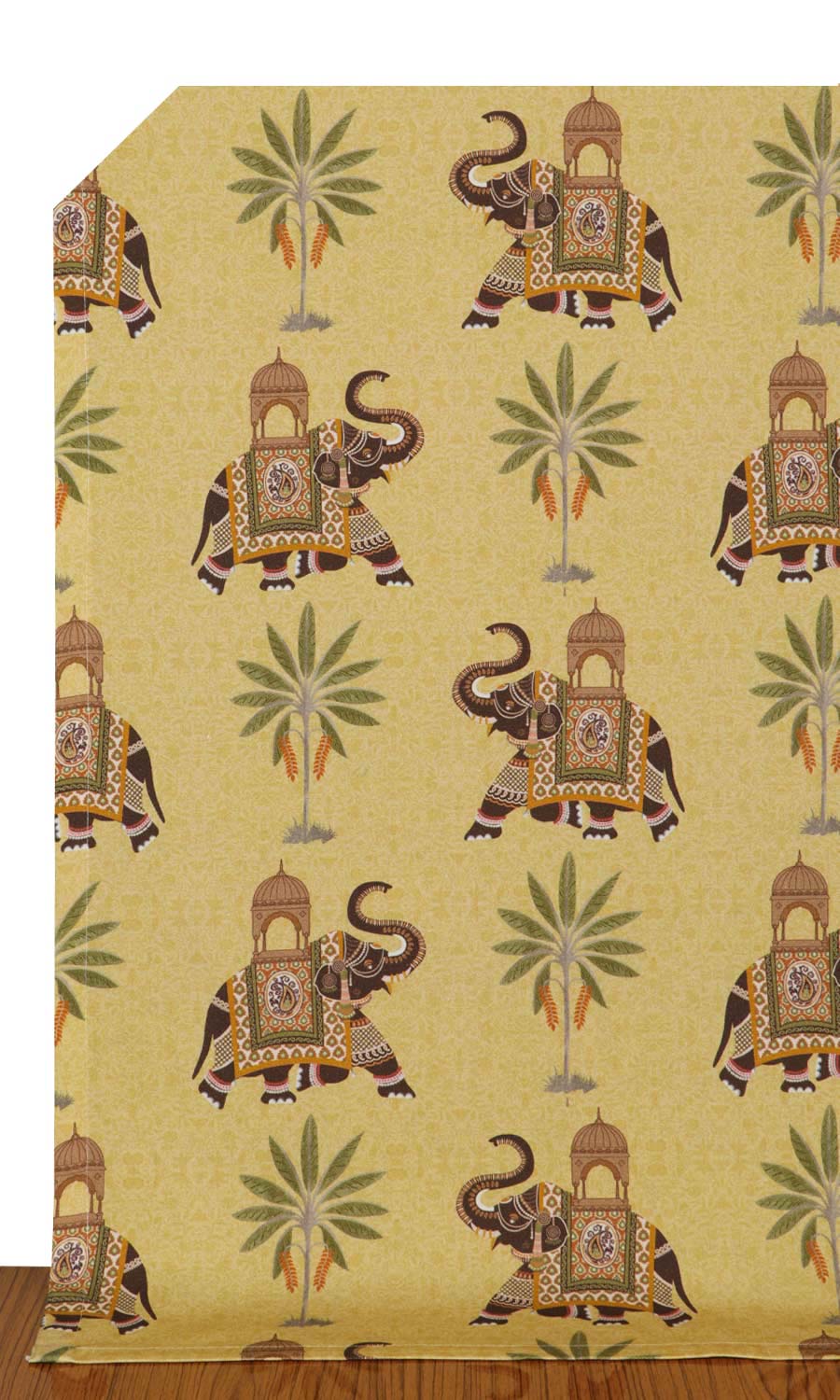 Cotton Printed Home Décor Fabric By the Yard (Mustard Yellow)