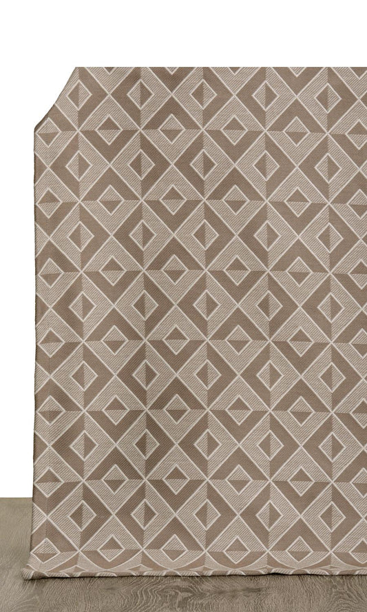 Geometric  Roman Blinds (Mocha Brown)