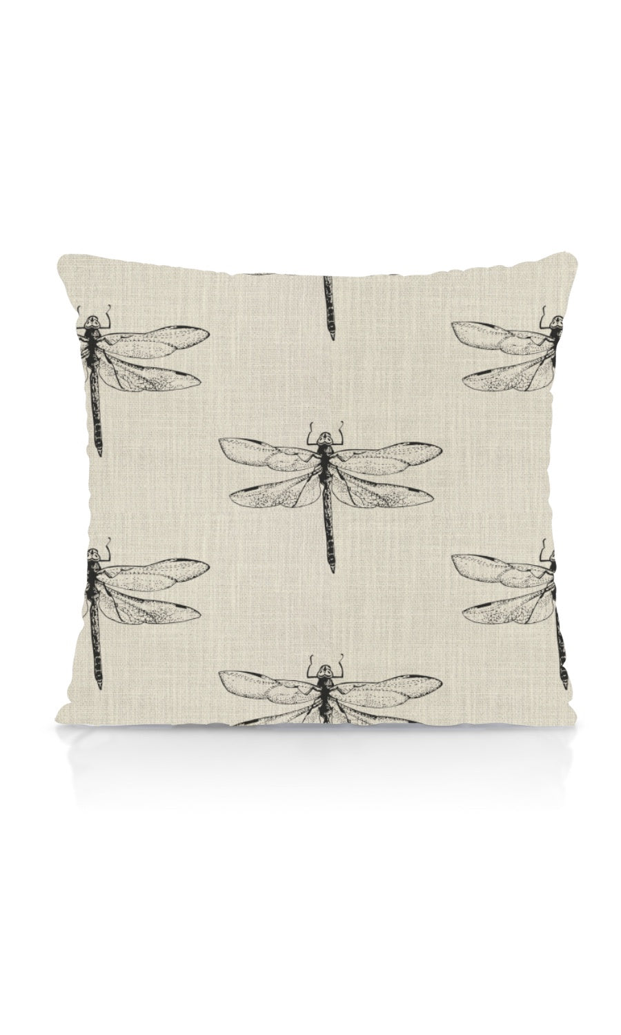 Dragonfly Print Home Textile Fabric Material By the Metre (Black/ White)