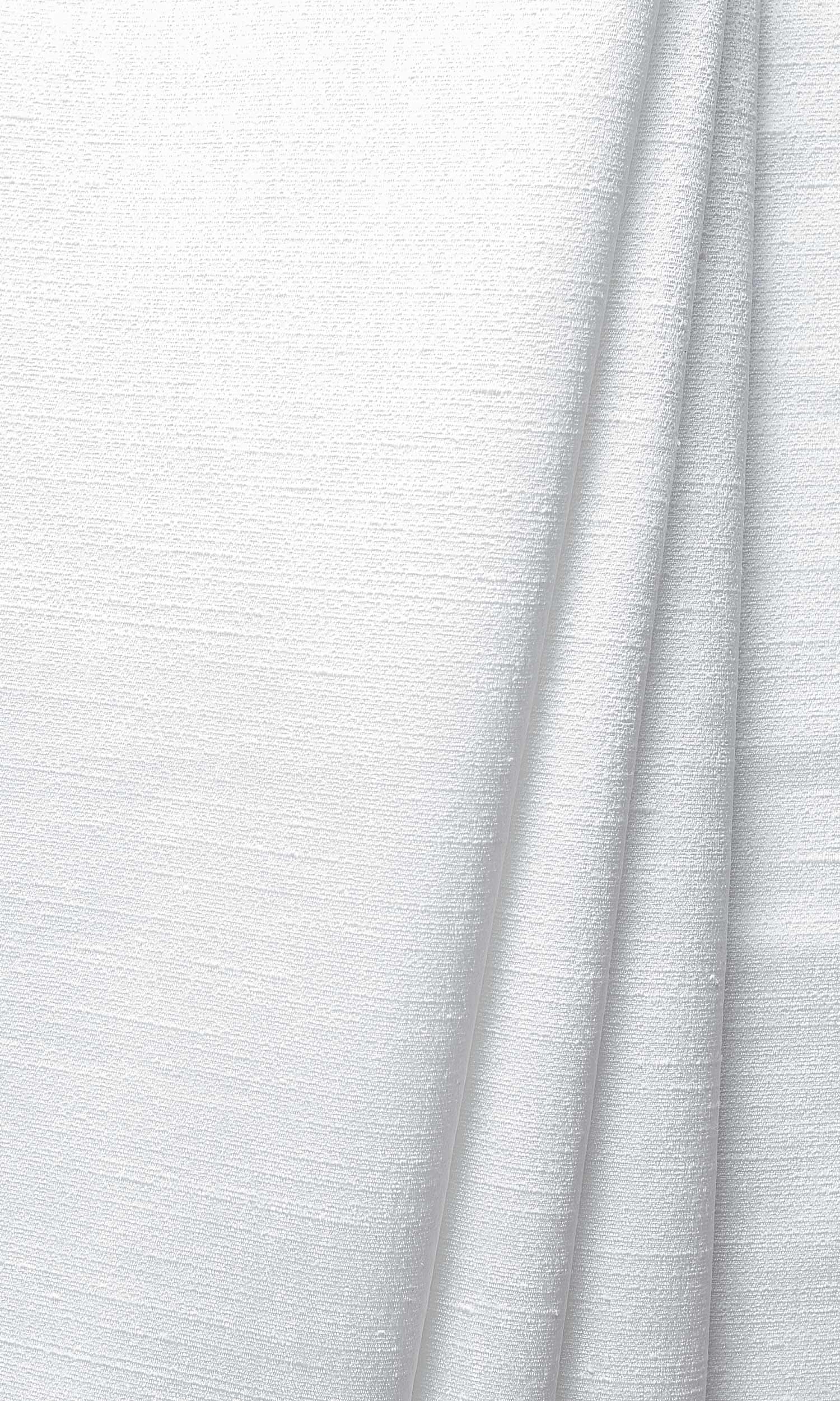 Silk Blend Home Décor Fabric By the Yard (White/ Ivory)