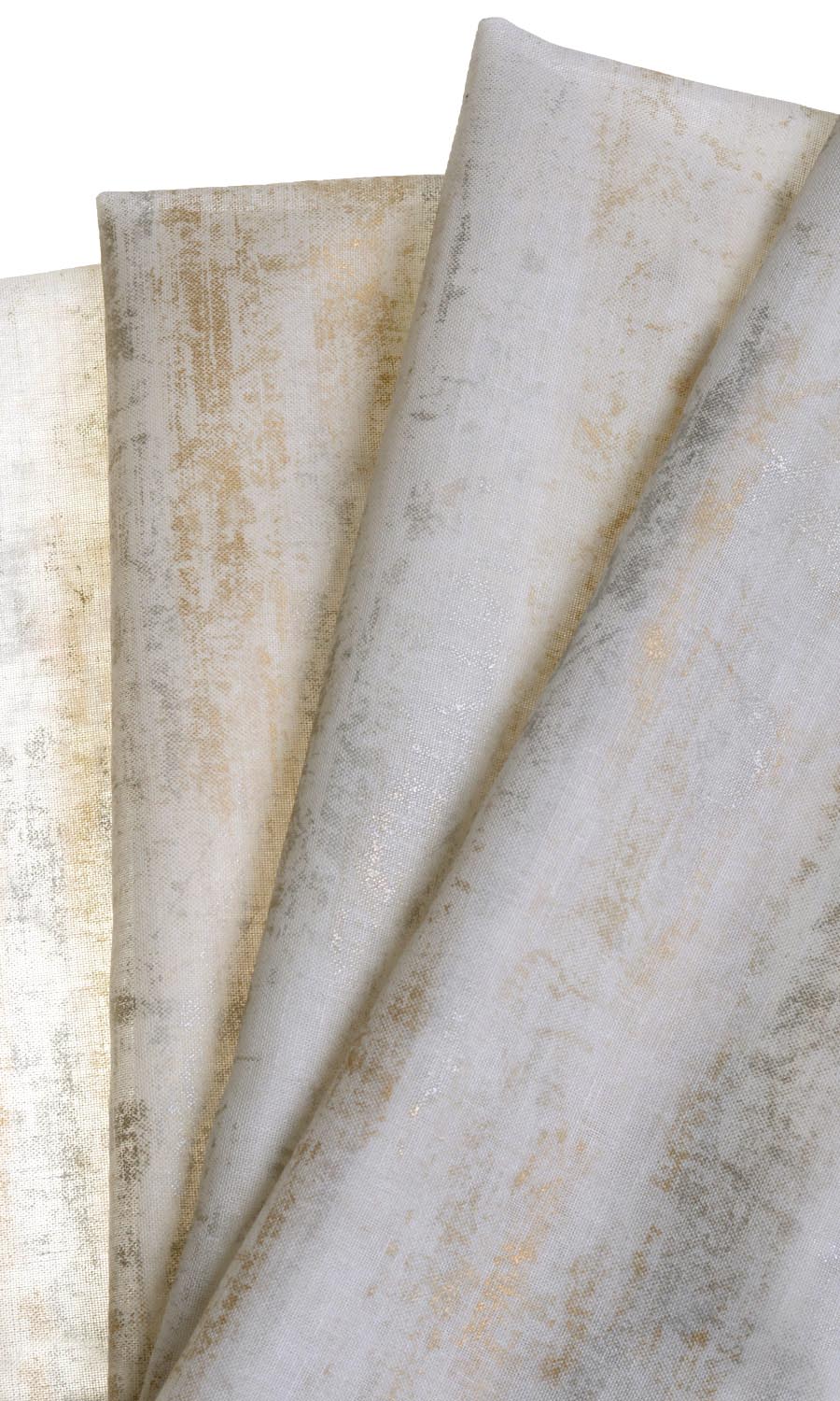 Printed Sheer Fabric Material By the Yard (Metallic Golden/ Yellow)