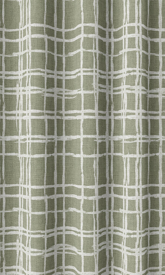 Modern Abstract Print Shades (Green/ White)