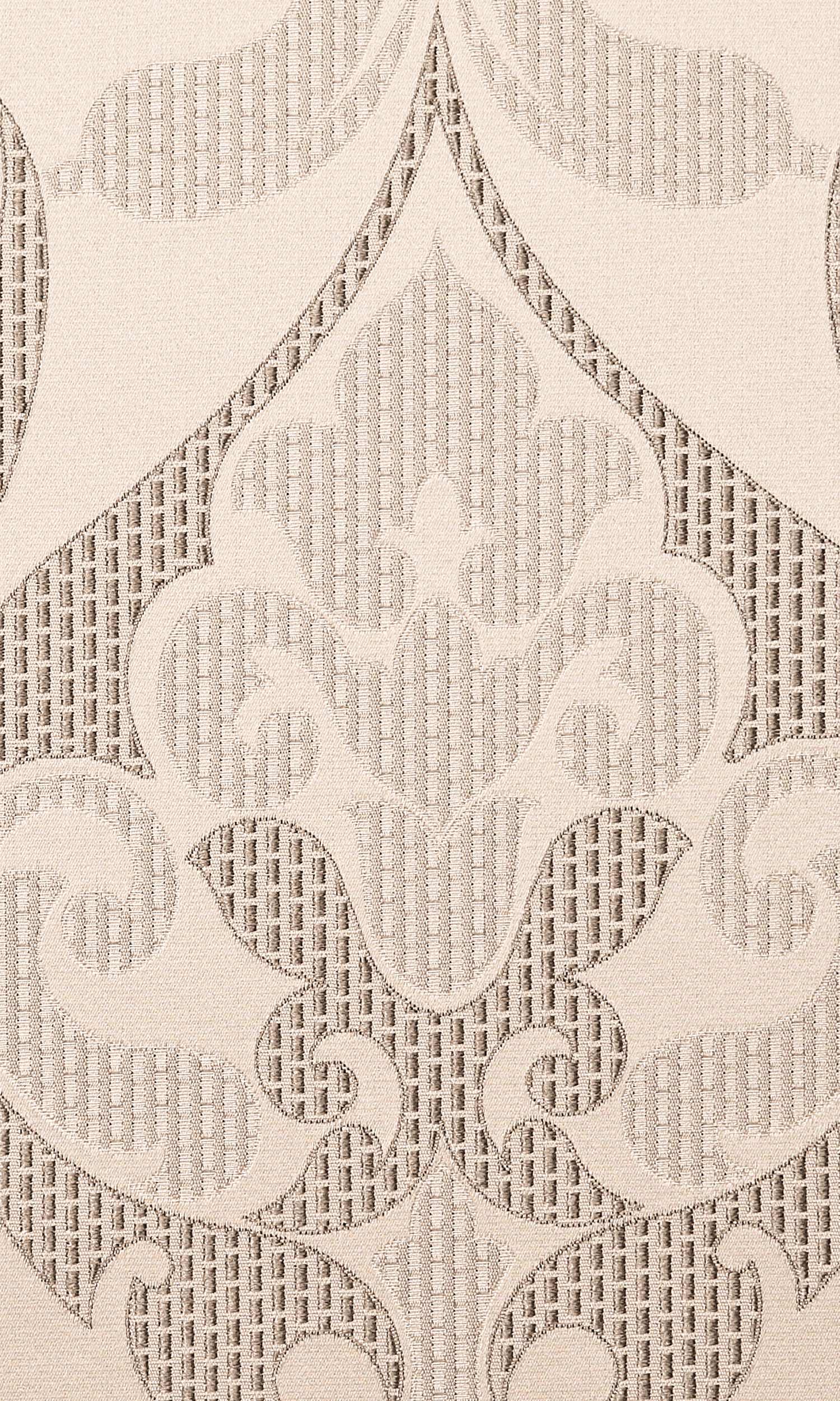 Self Patterned Home Textile Fabric Material By the Yard (Cream/ Brown)