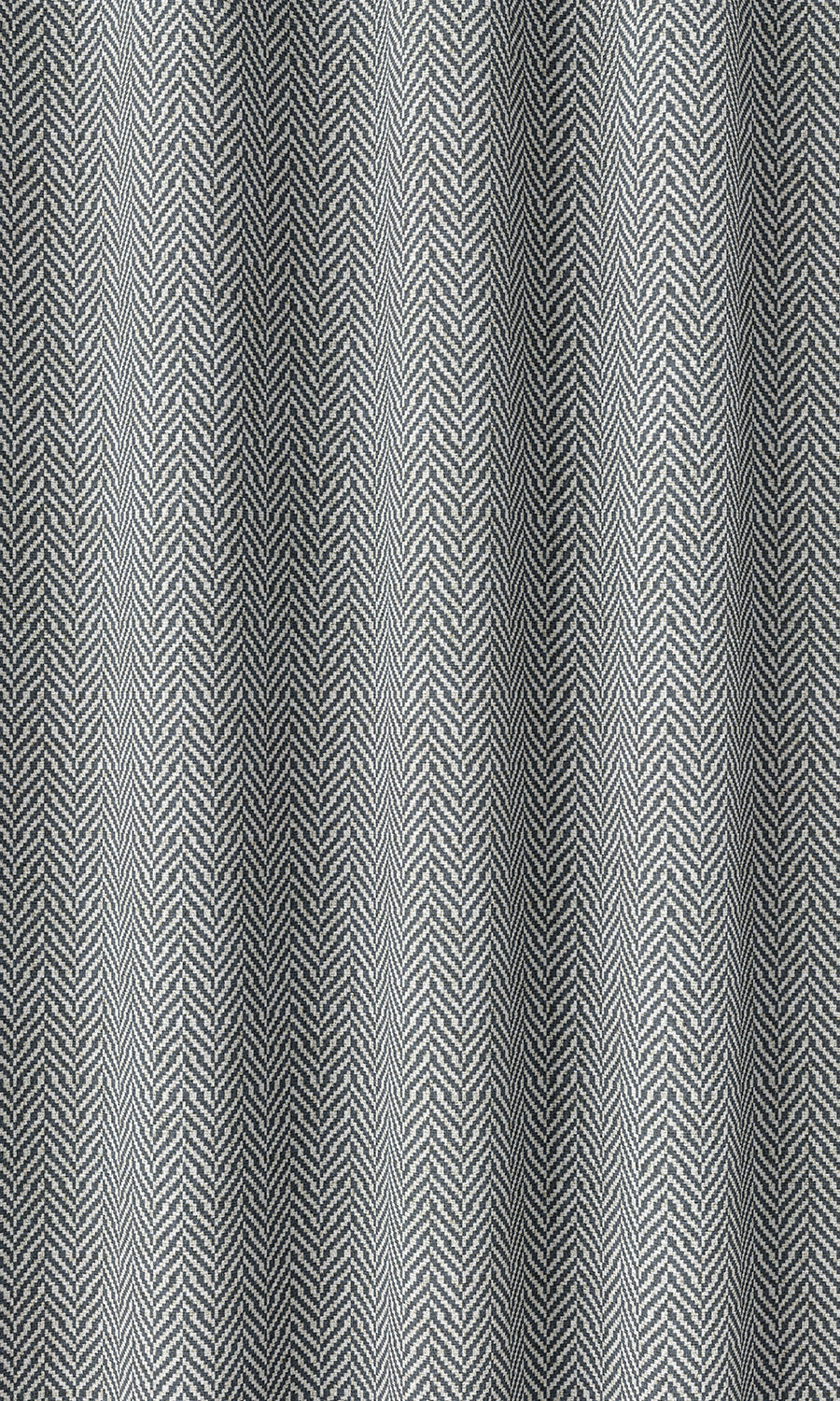 Herringbone Print Home Décor Fabric Sample (Petrol Blue/ White)