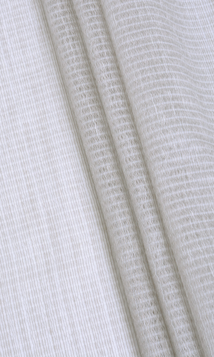 Horizontal Striped Sheer Home Décor Fabric By the Yard (Grey-Beige)