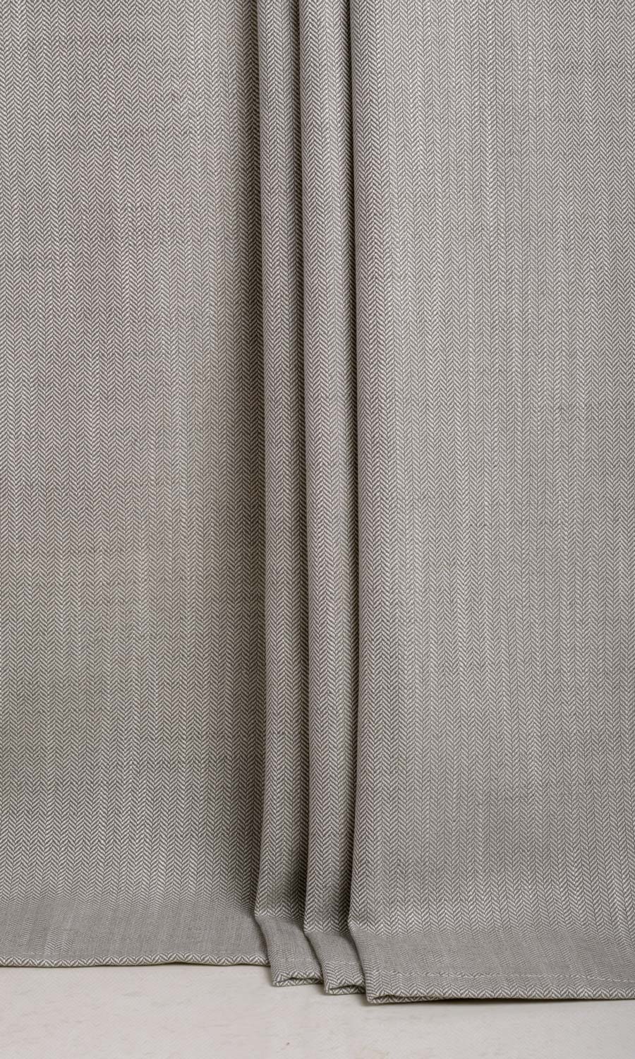 Herringbone Textured Home Textile Fabric Material Sample (Grey)