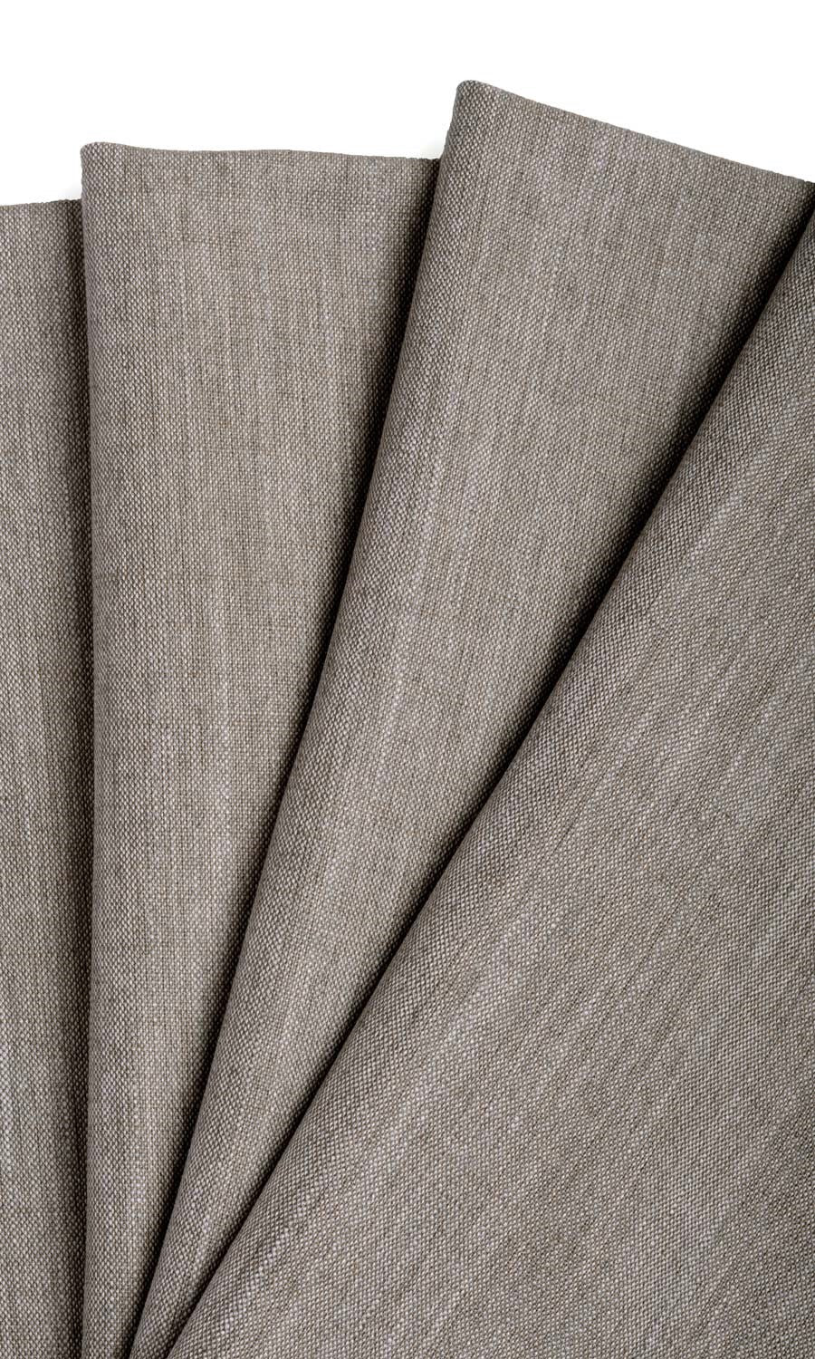 Plain Linen Texture Window Treatments Fabric By the Yard (Taupe/ Brown)