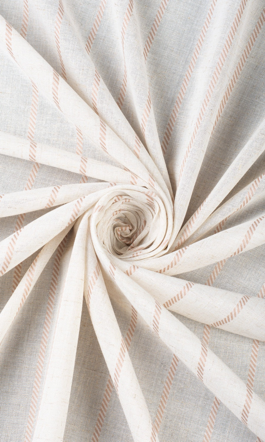 Striped Fabric By the Yard for Curtains & Drapes (Milky White/ Baby Pink)