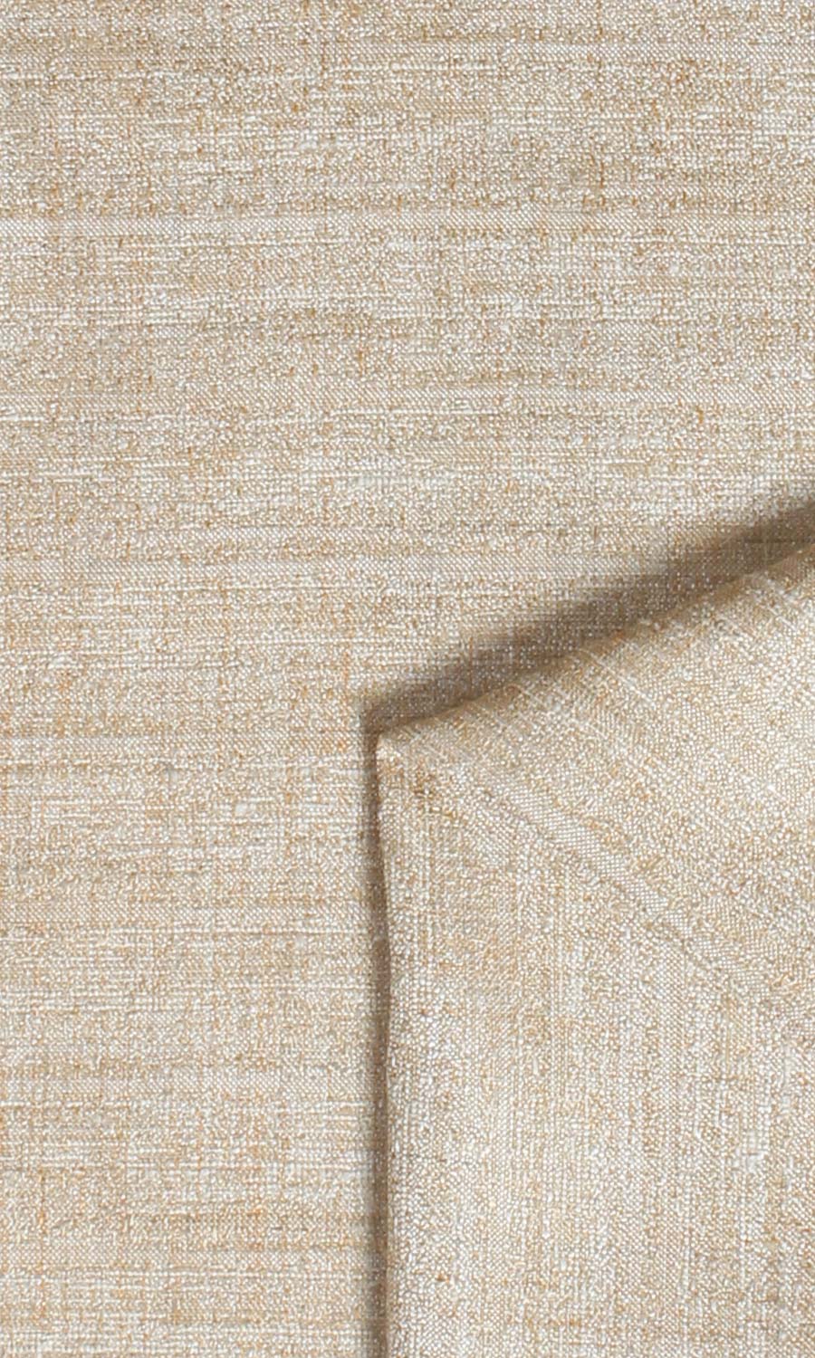 Faux Silk Textured Window Treatments Fabric By the Yard (Pale Beige)