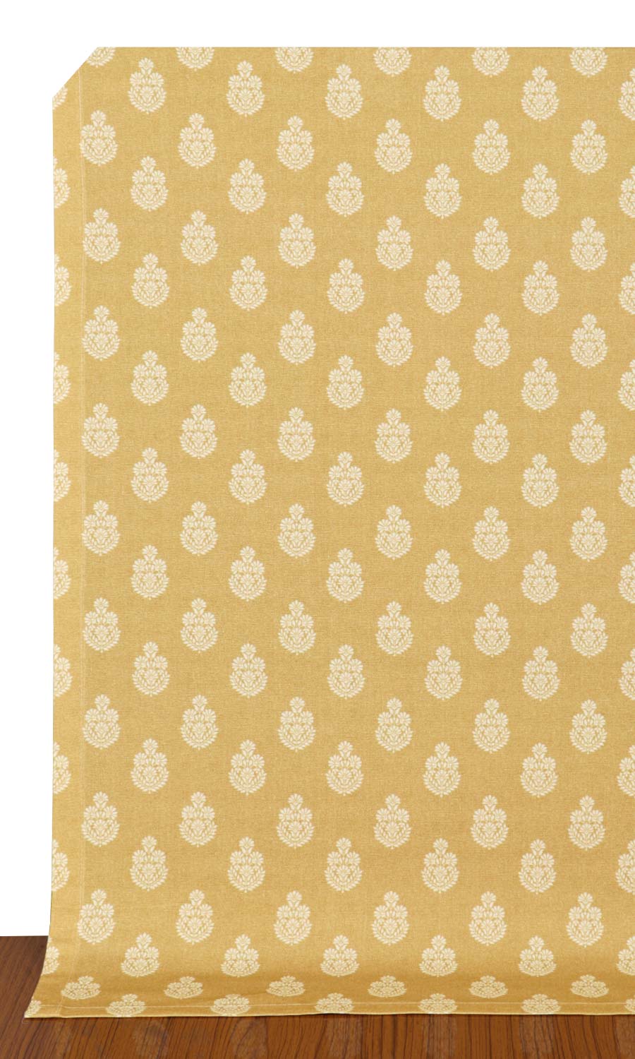 Floral Cotton Window Treatments Fabric By the Yard (Yellow)
