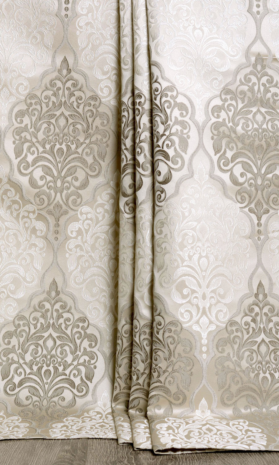 Damask Home Textile Fabric Material By the Yard (Beige)
