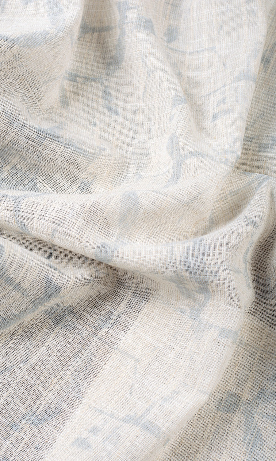 Self-Patterned Sheer Fabric Sample for Roman Blinds & Shades (Cream/ Grey)