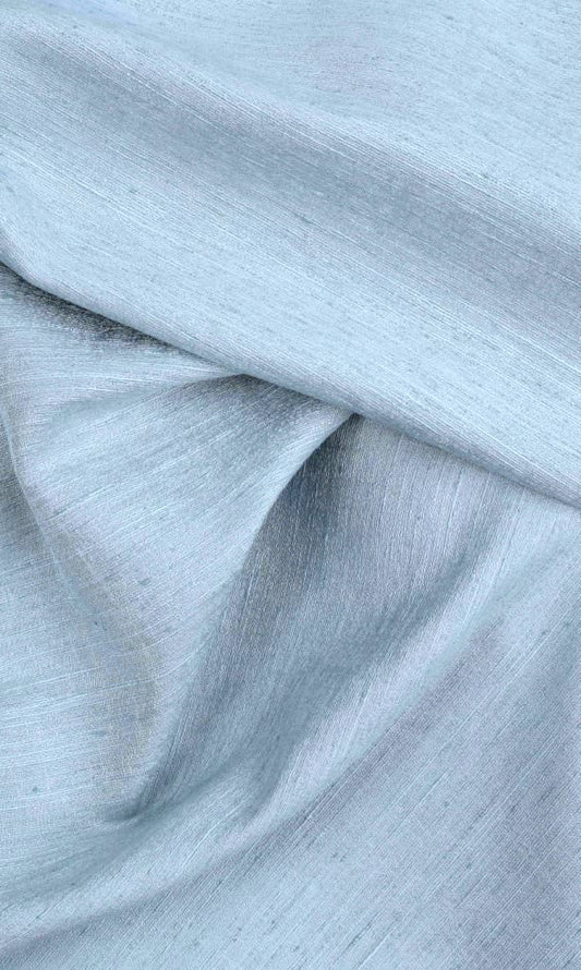 Silk Blend Roman Shades (Light Blue)