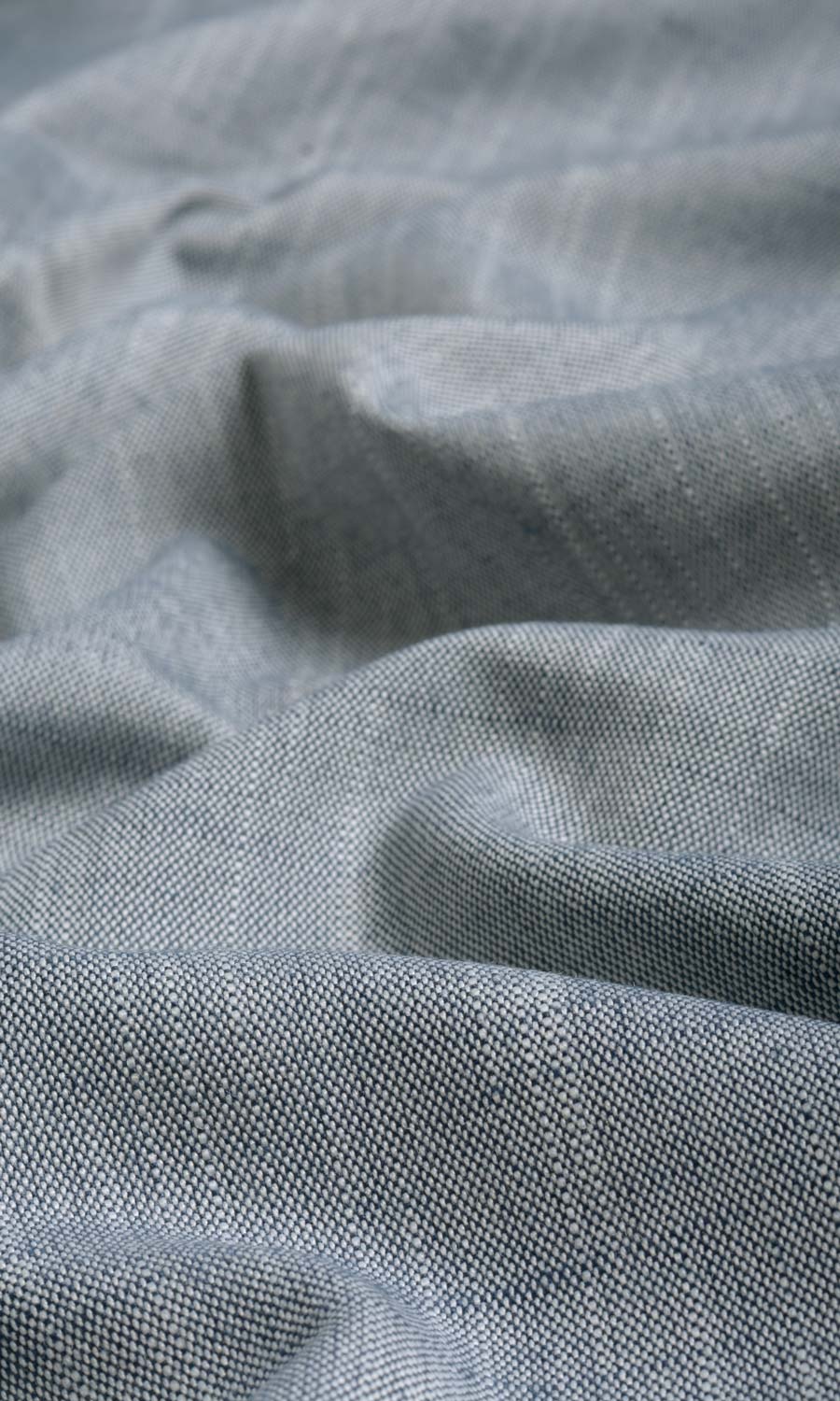 Plain Linen Texture Fabric By the Yard for Curtains & Drapes (Denim Blue)