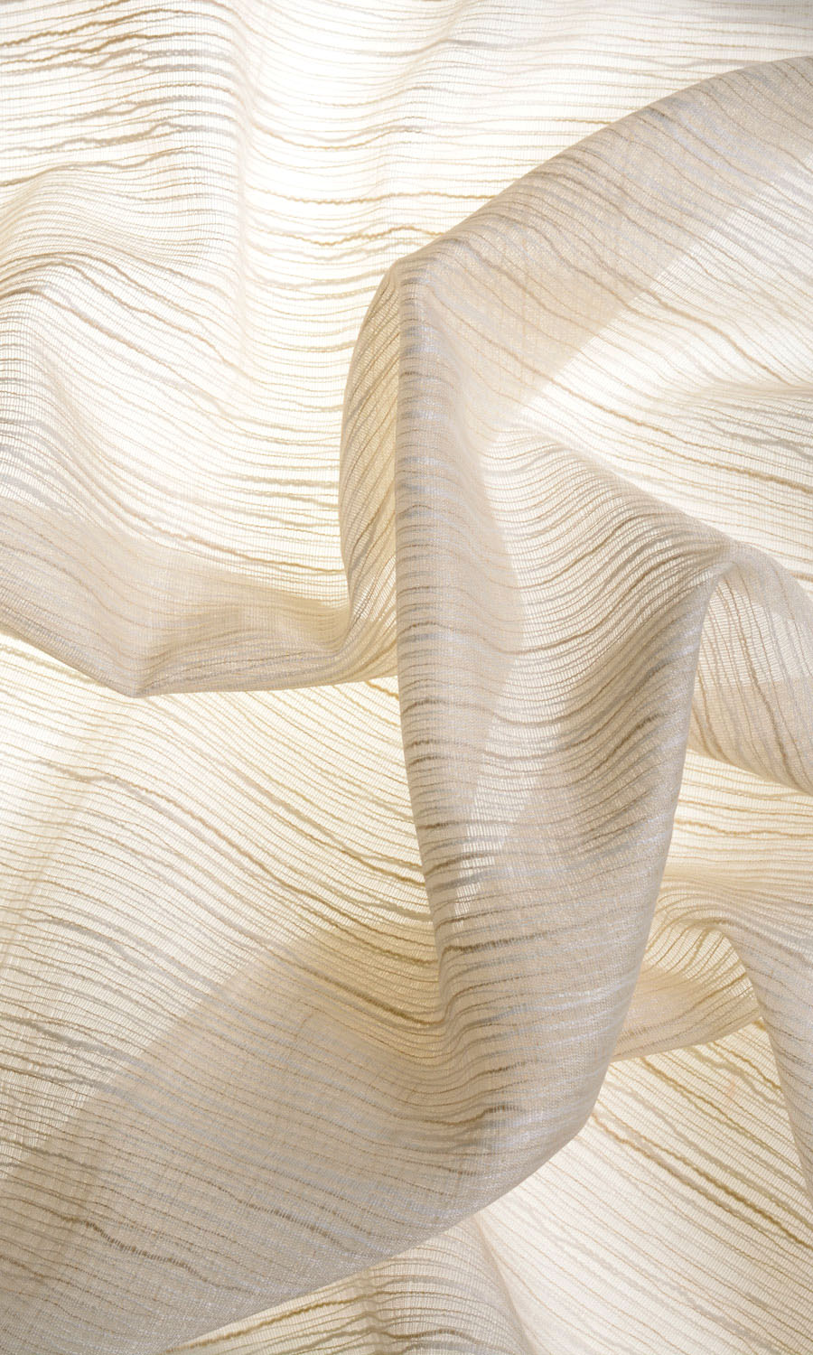 Sheer Free Fabric Material Sample (Warm Ivory)