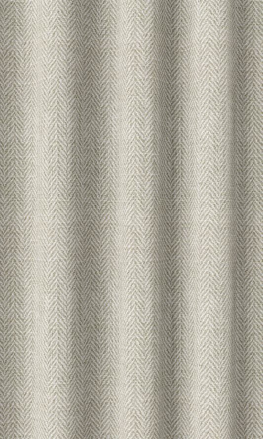 Herringbone Print Home Décor Fabric By the Yard (Beige/ White)