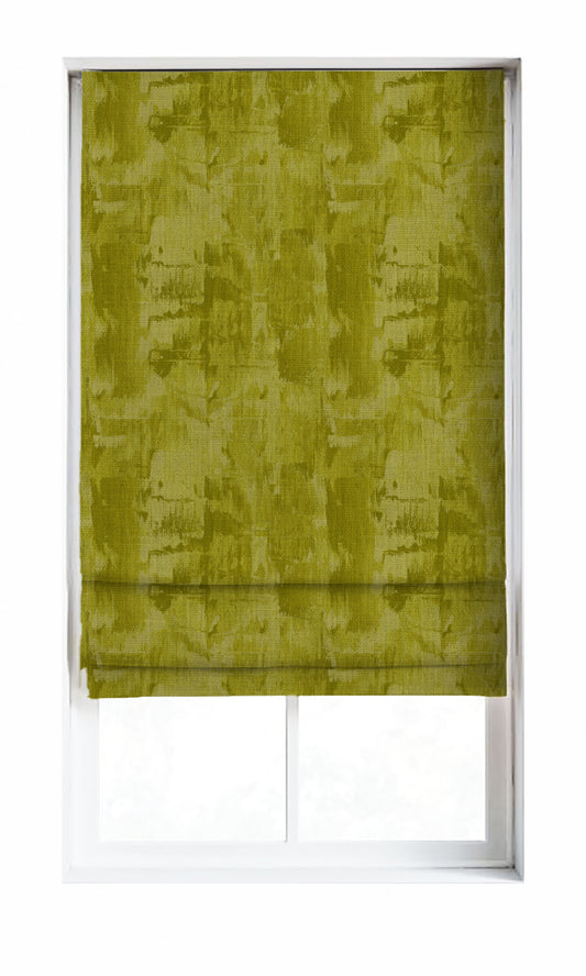 Watercolor Effect Striped Blinds (Green/ Moss)