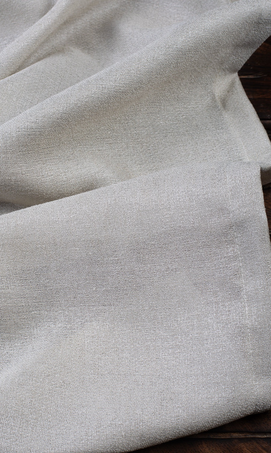 Plain Semi-Sheer Fabric Sample for Roman Blinds & Shades (Silver Gray)