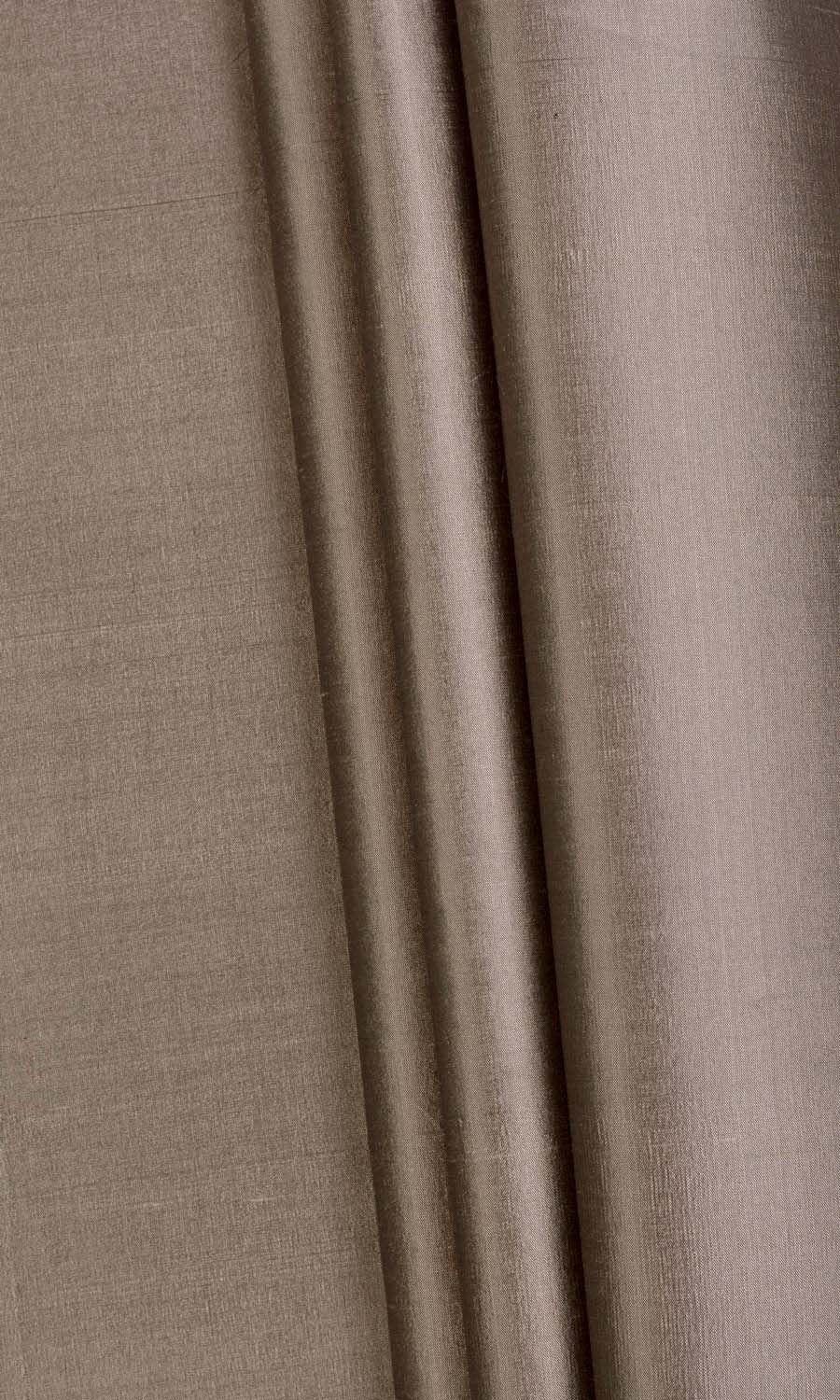 Shantung Silk Fabric Material By the Yard (Mocha Brown)