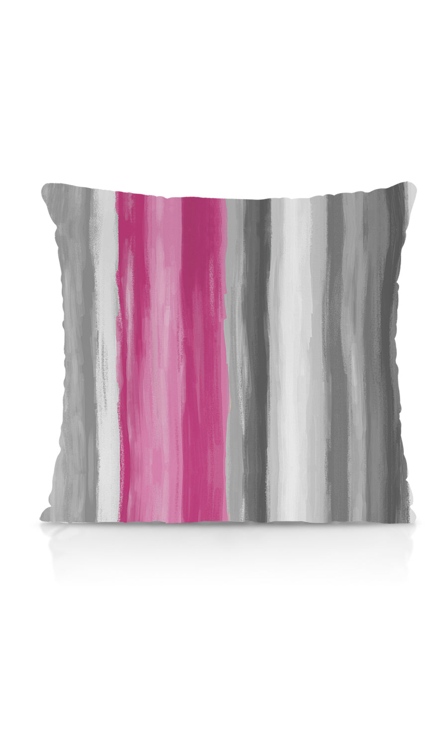 Dimout Striped Fabric Material By the Yard (Grey/ Carnation Pink)
