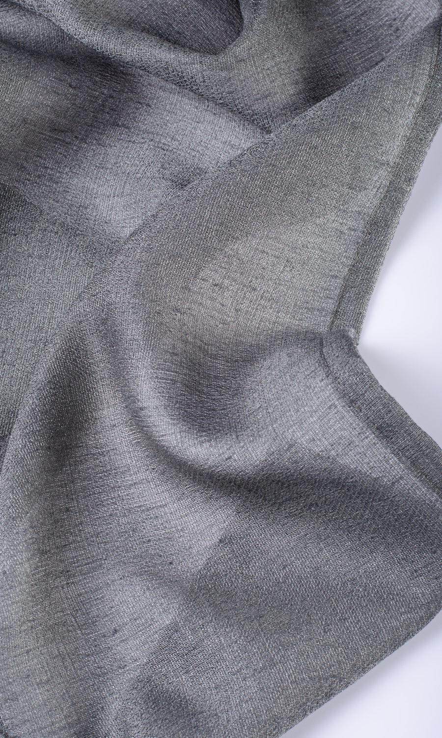 Plain Sheer Free Fabric Material Sample (Dark Grey)