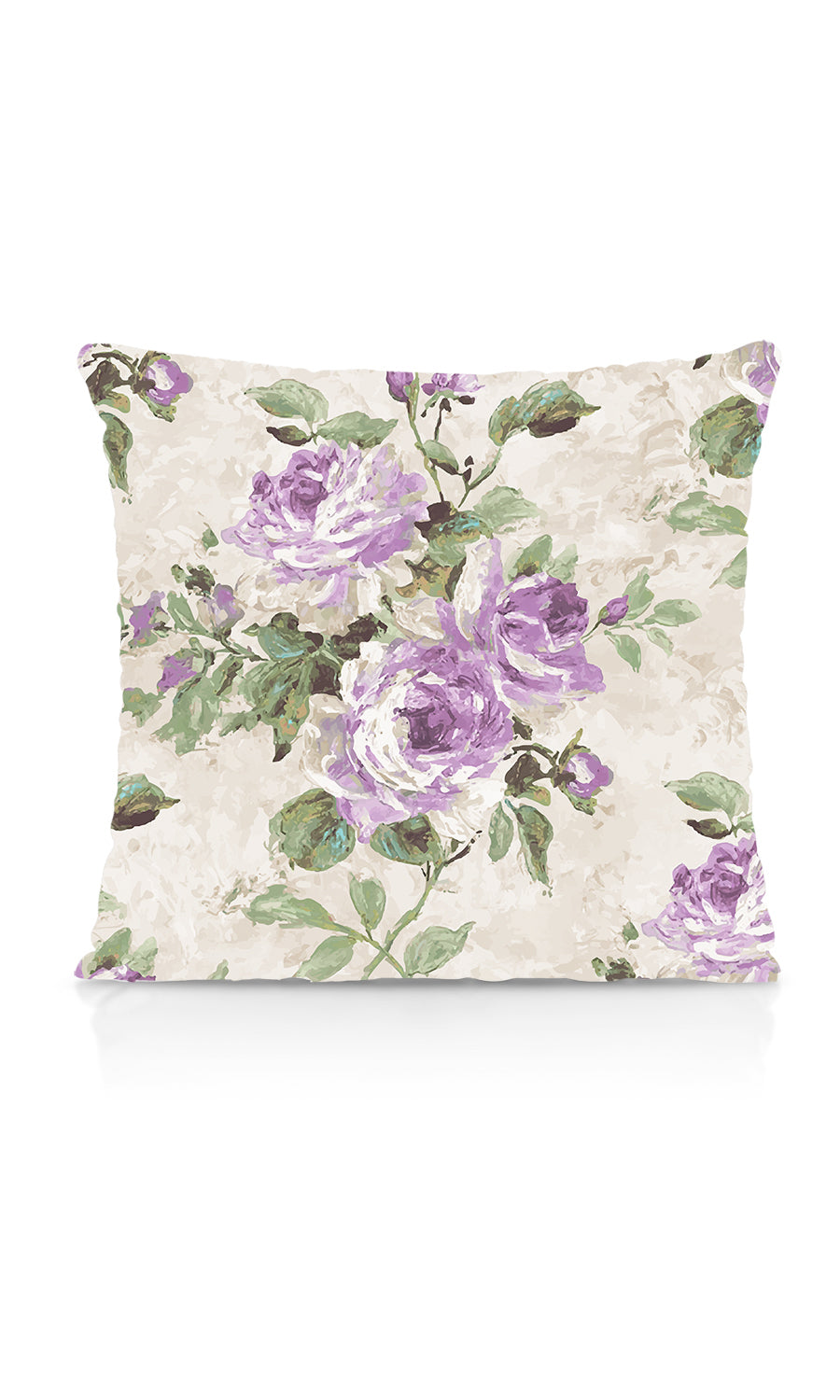 Dimout Floral Fabric Material By the Yard (Purple/ Ivory/ Grey)