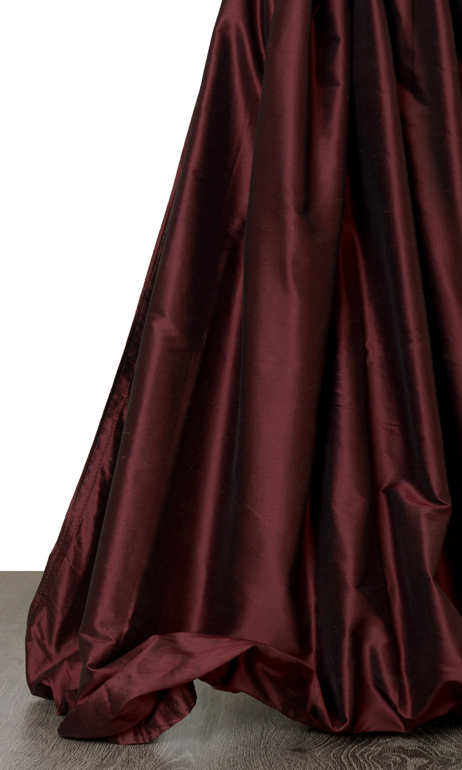 Shantung Silk Window Treatments Fabric Sample (Wine Red/ Maroon)