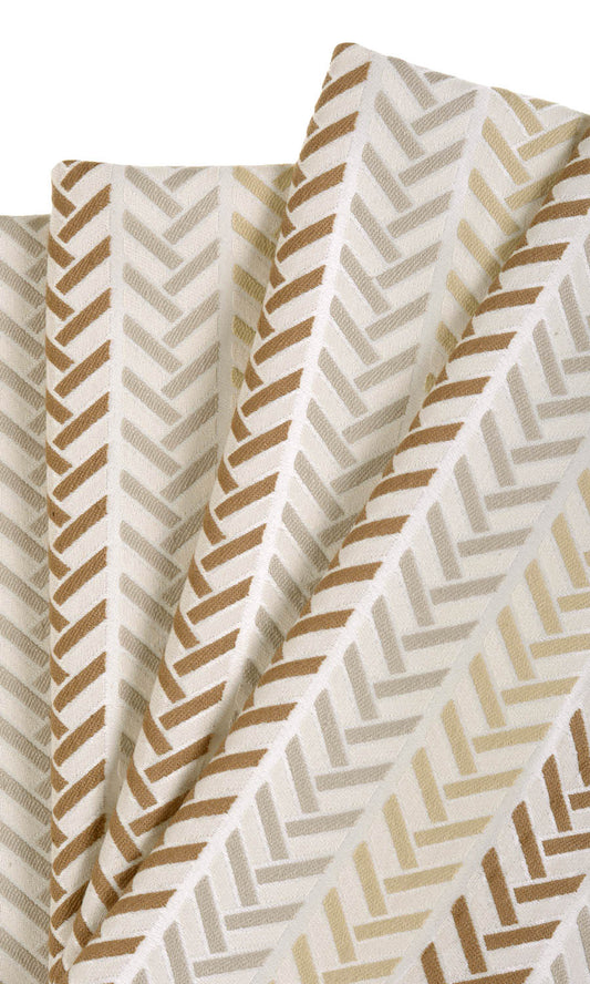 Herringbone Shades (Beige/ Brown/ White)