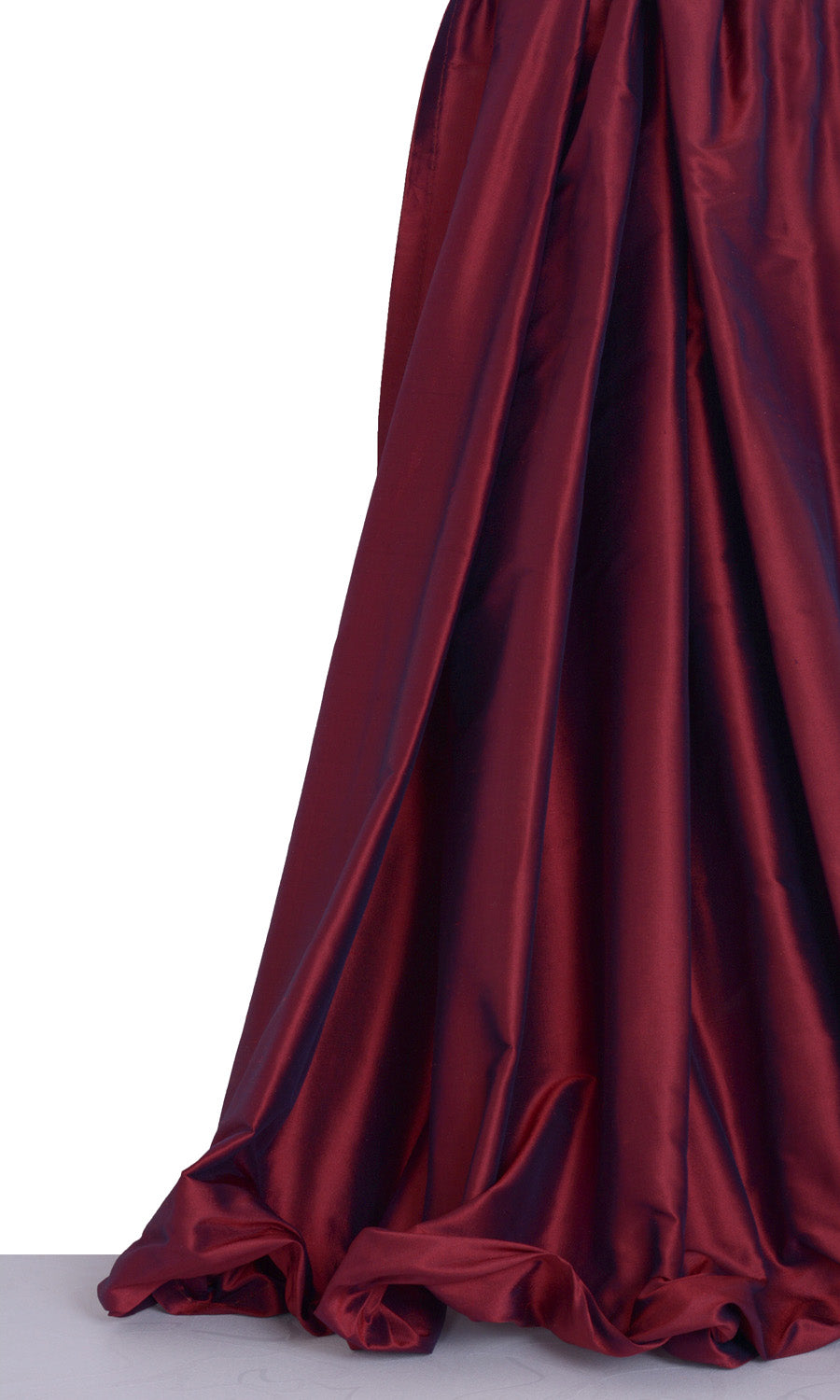 Shantung Silk Window Treatments Fabric By the Yard (Crimson Red)