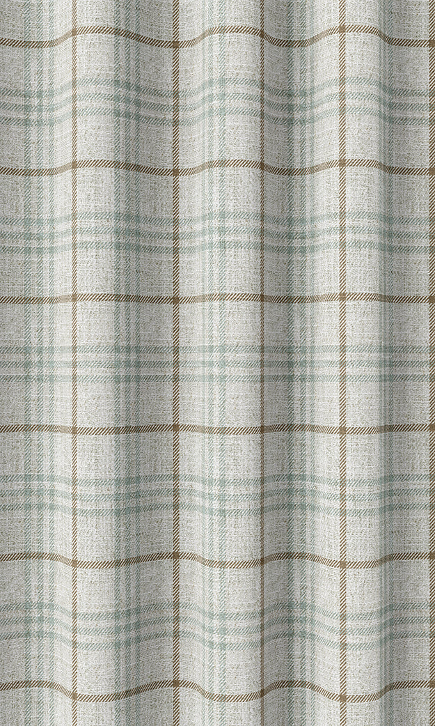 Modern Check Home Textile Fabric Material By the Yard (White/ Blue/ Brown)