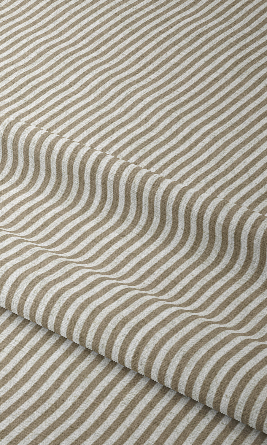 Striped Print Window Treatments Fabric By the Yard (Smoky Brown/ White)