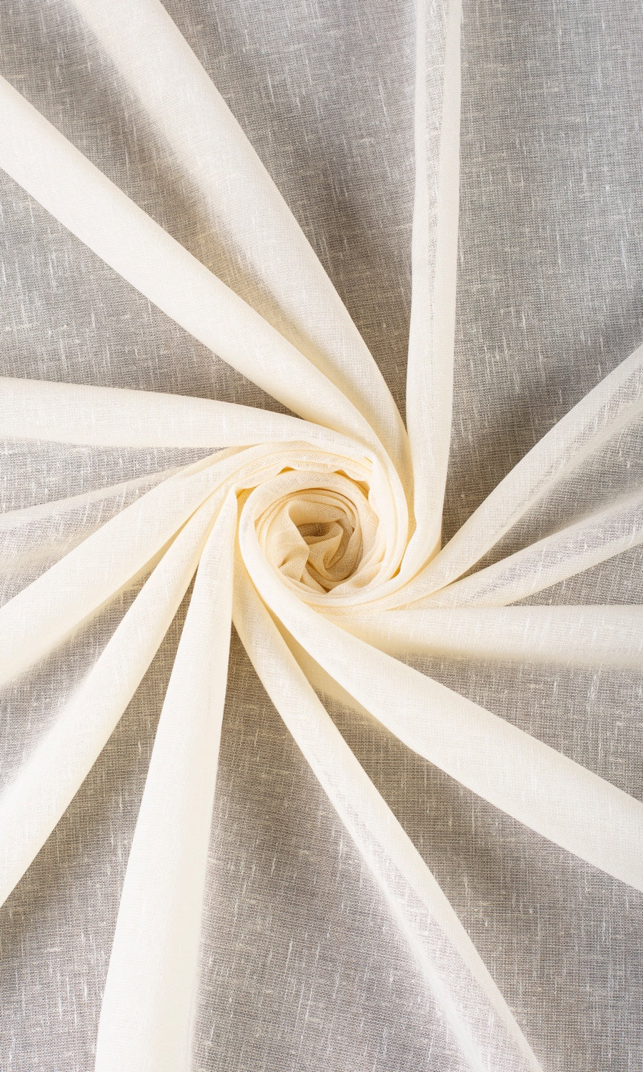 Plain Sheer Window Treatments Fabric Sample (Ivory)