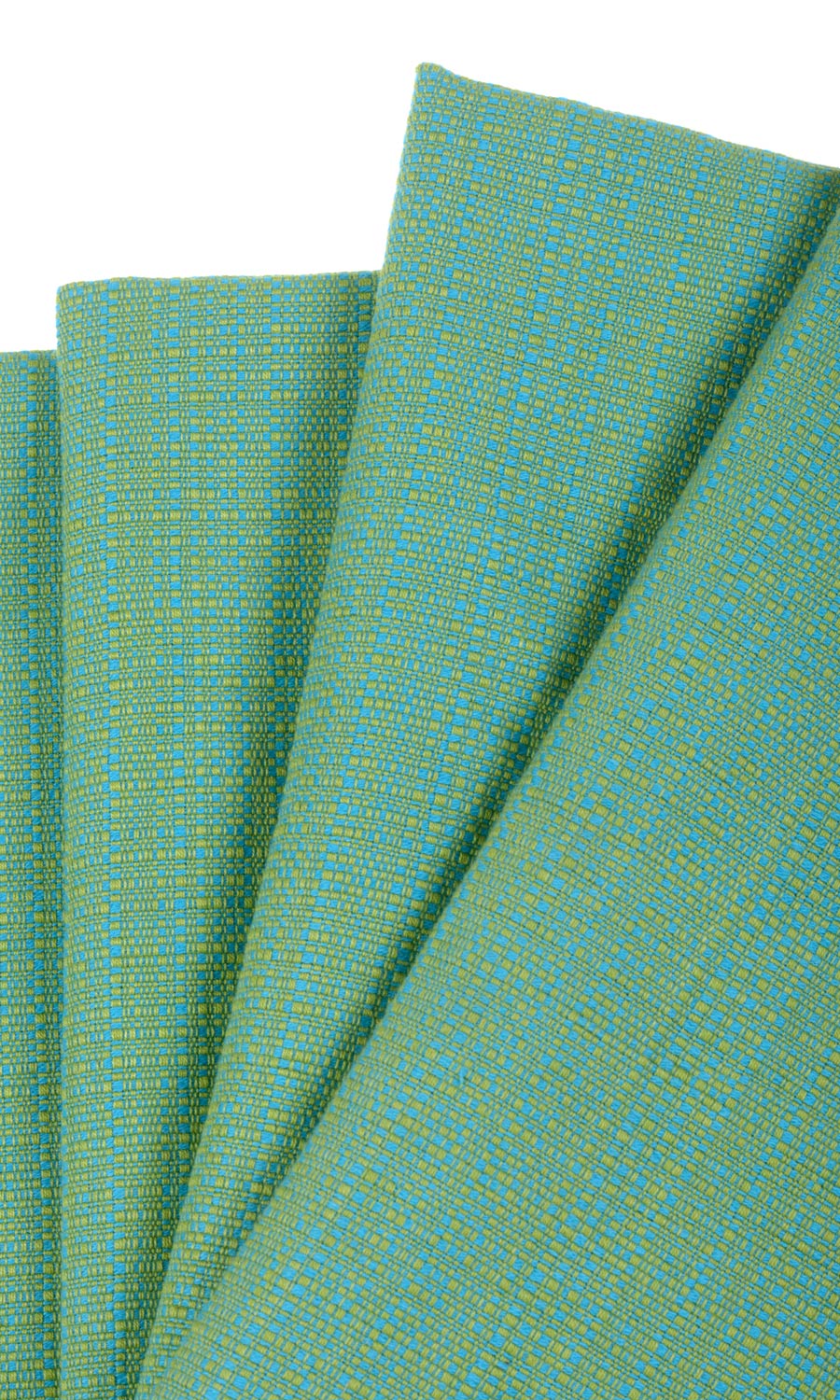 Cotton Window Treatments Fabric Sample (Green-Blue)