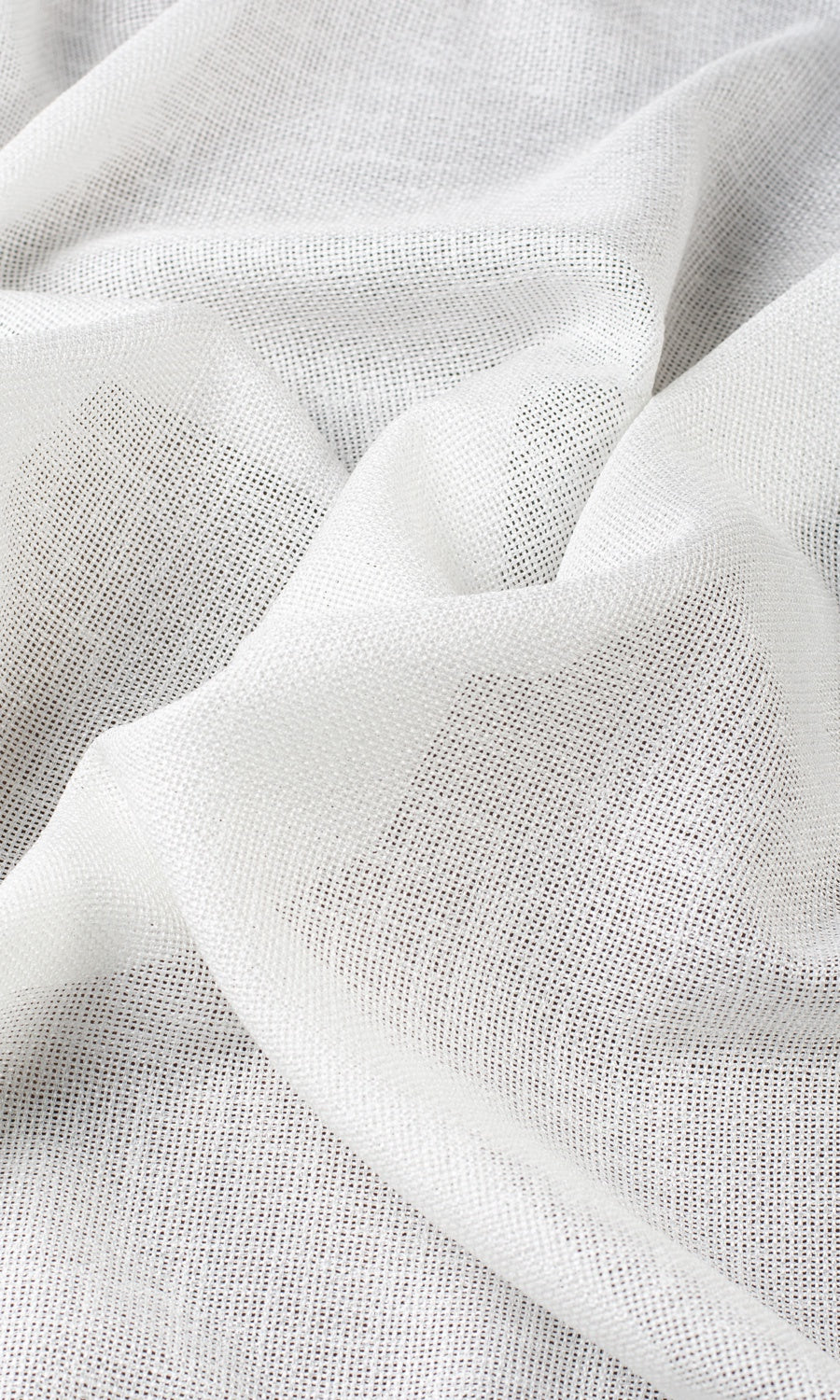 Textured Sheer Home Décor Fabric By the Yard (White)