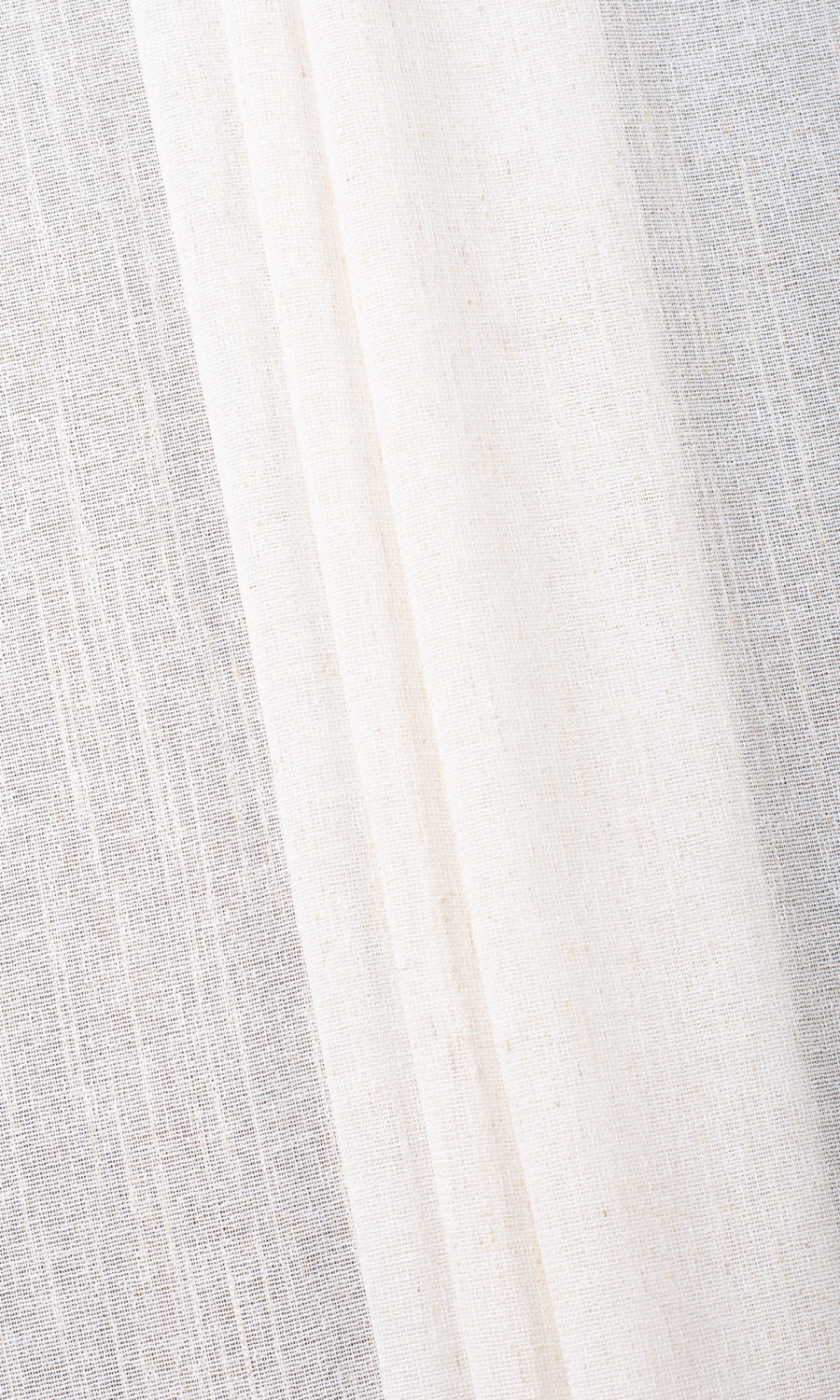 Poly-Linen Sheer Free Fabric Material Sample (Ivory)