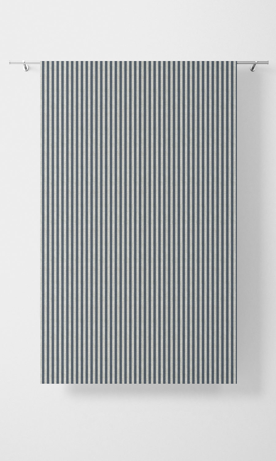 Modern Striped Print Home Textile Fabric Material By the Yard (Petrol Blue/ White)