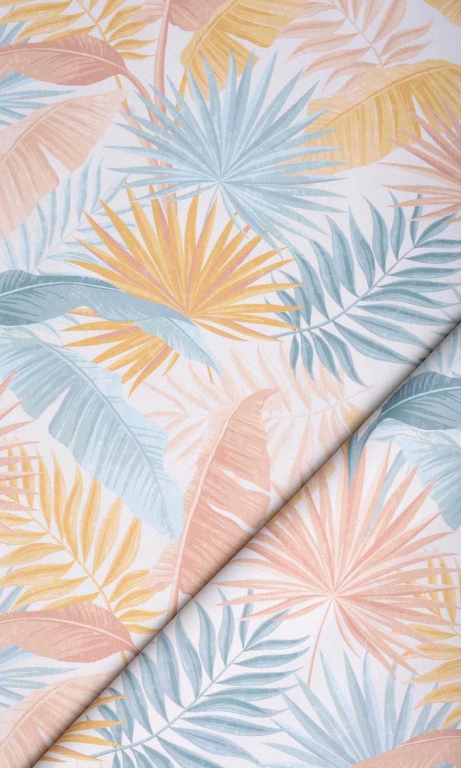 Botanical Floral Home Textile Fabric Material Sample (Pink/ Blue/ Yellow)