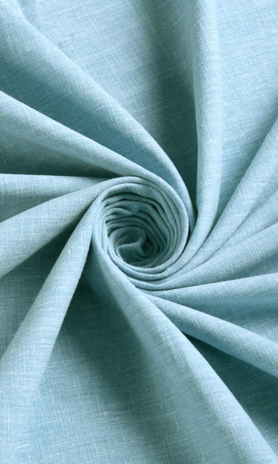 Poly-Cotton Blend Window Treatments Fabric By the Yard (Aqua Blue)