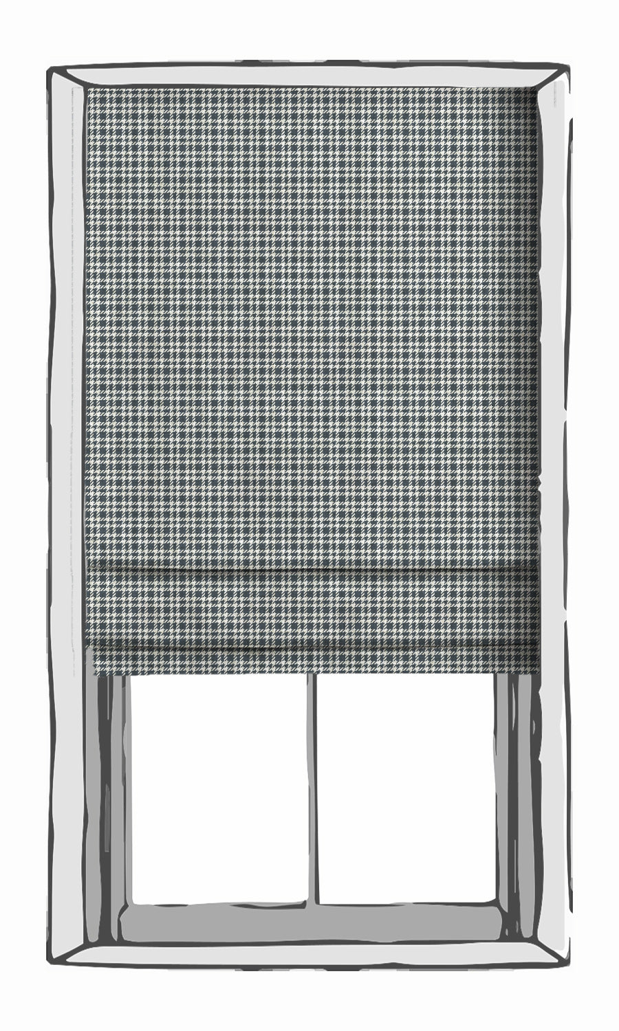 Check Patterned Window Treatments Fabric By the Metre (Slate Grey)