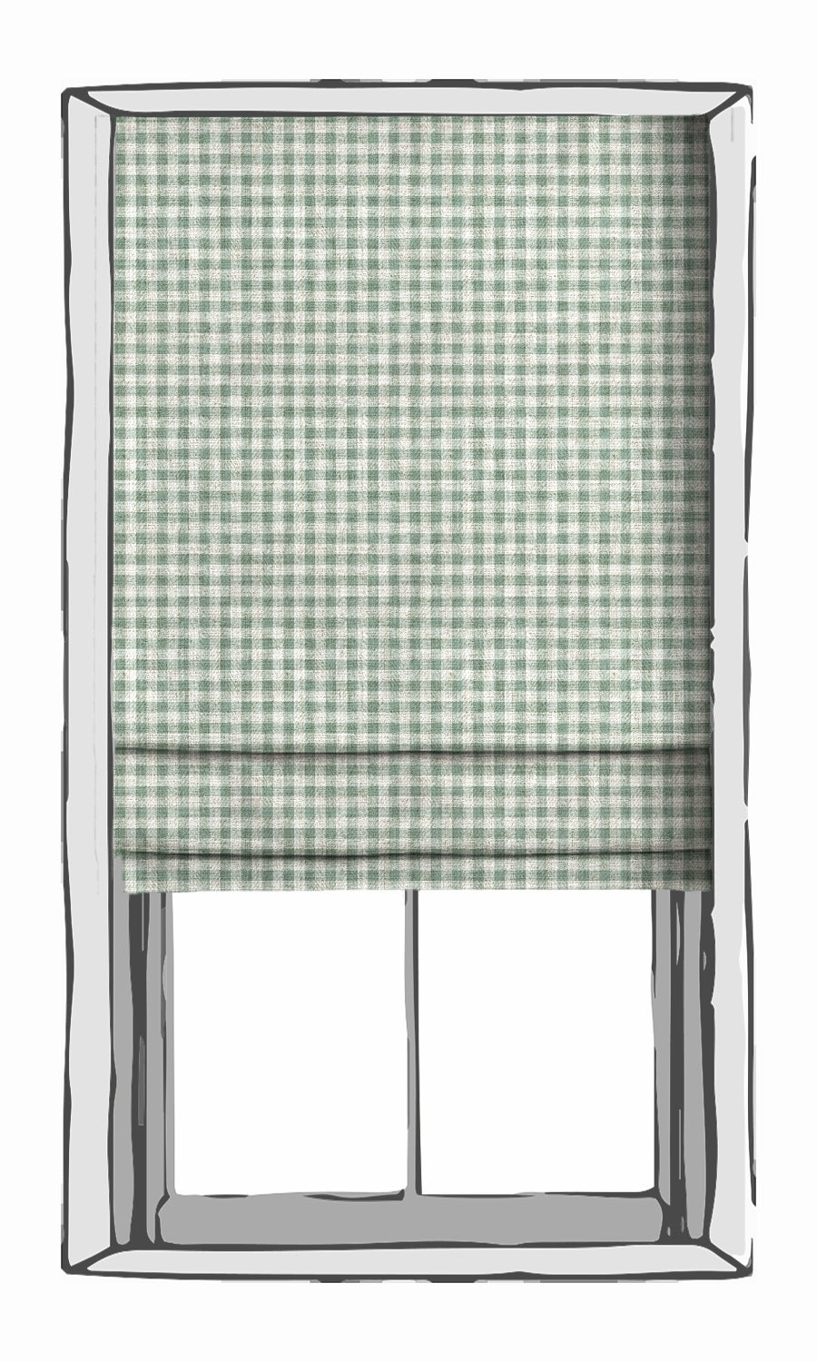 Checkered Fabric Material By the Yard (Duck Egg Blue/ White)