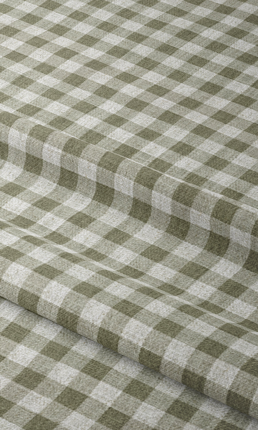 Check Patterned Window Treatments Fabric By the Yard (Green/ White)