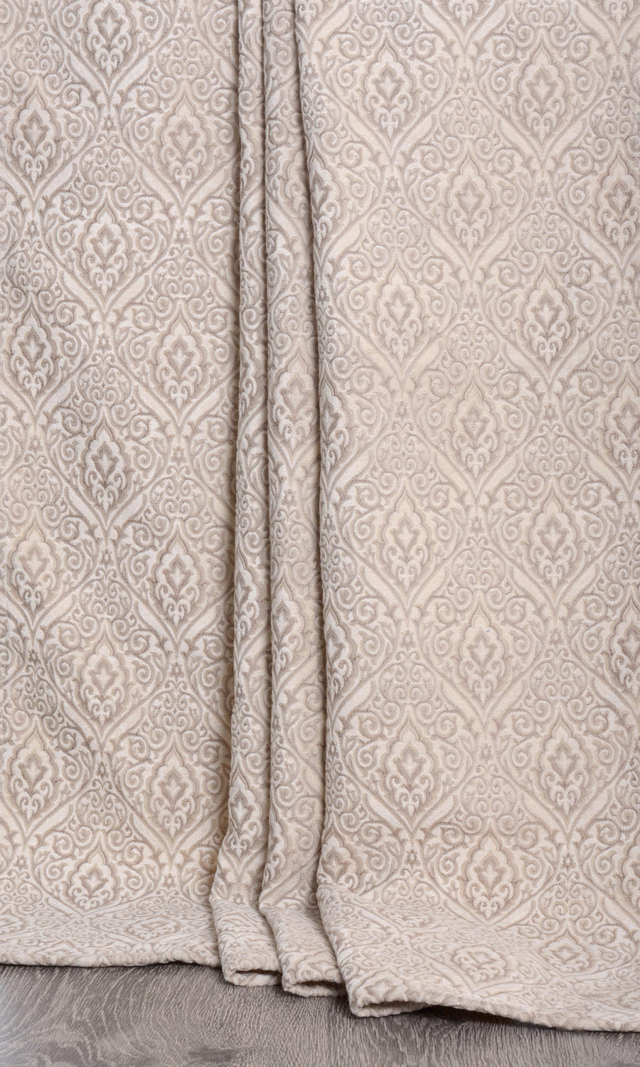 Velvet Fabric Material By the Yard (Ivory/ Beige)